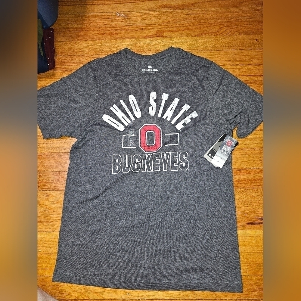 New Colosseum Mens Ohio State Buckeyes Short Sleeve  T-shir Gray Size Medium NWT